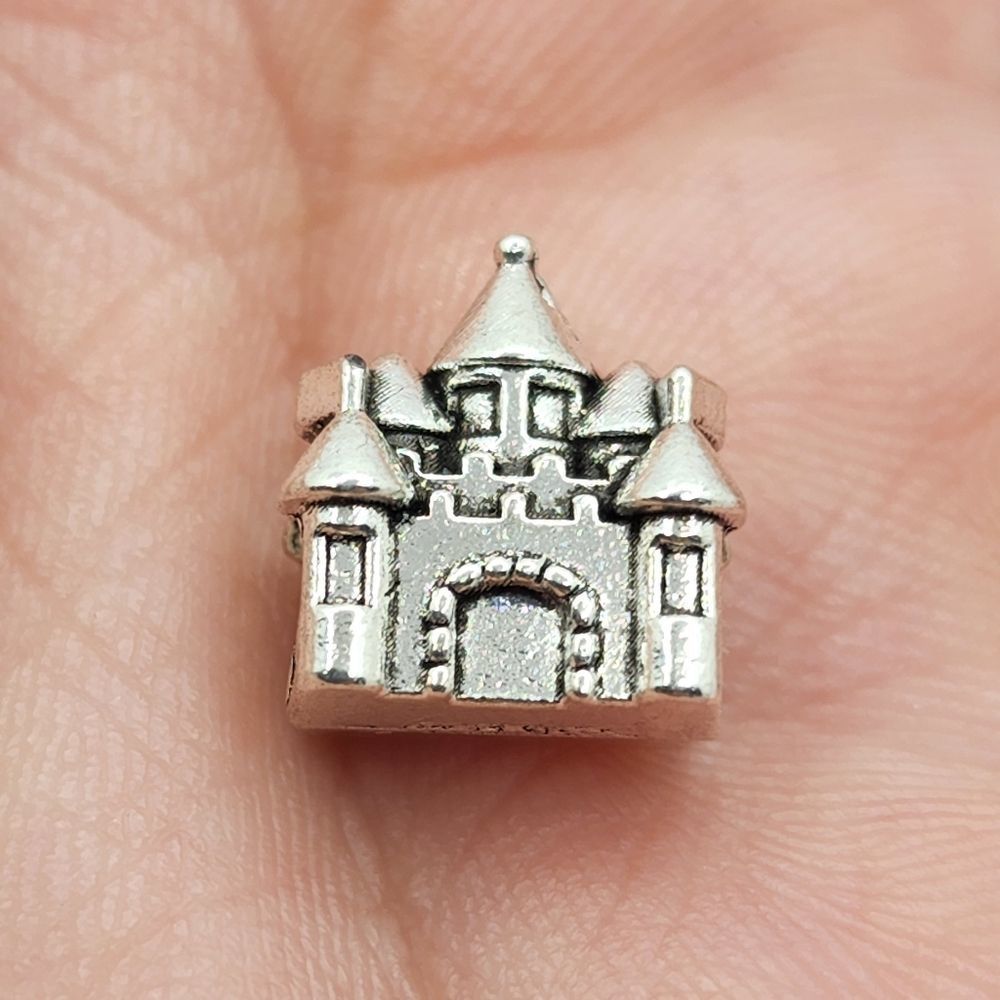 5/$25 ❤️ SILVER DISNEY PRINCESS CASTLE CHARM FOR PANDORA BRACELETS - Picture 3 of 4